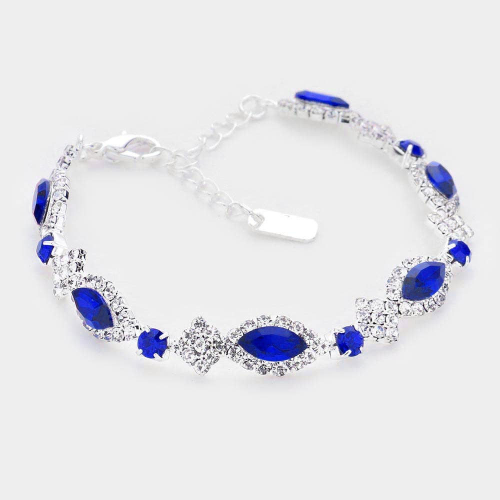 Marquise Stone Accented Evening Bracelet