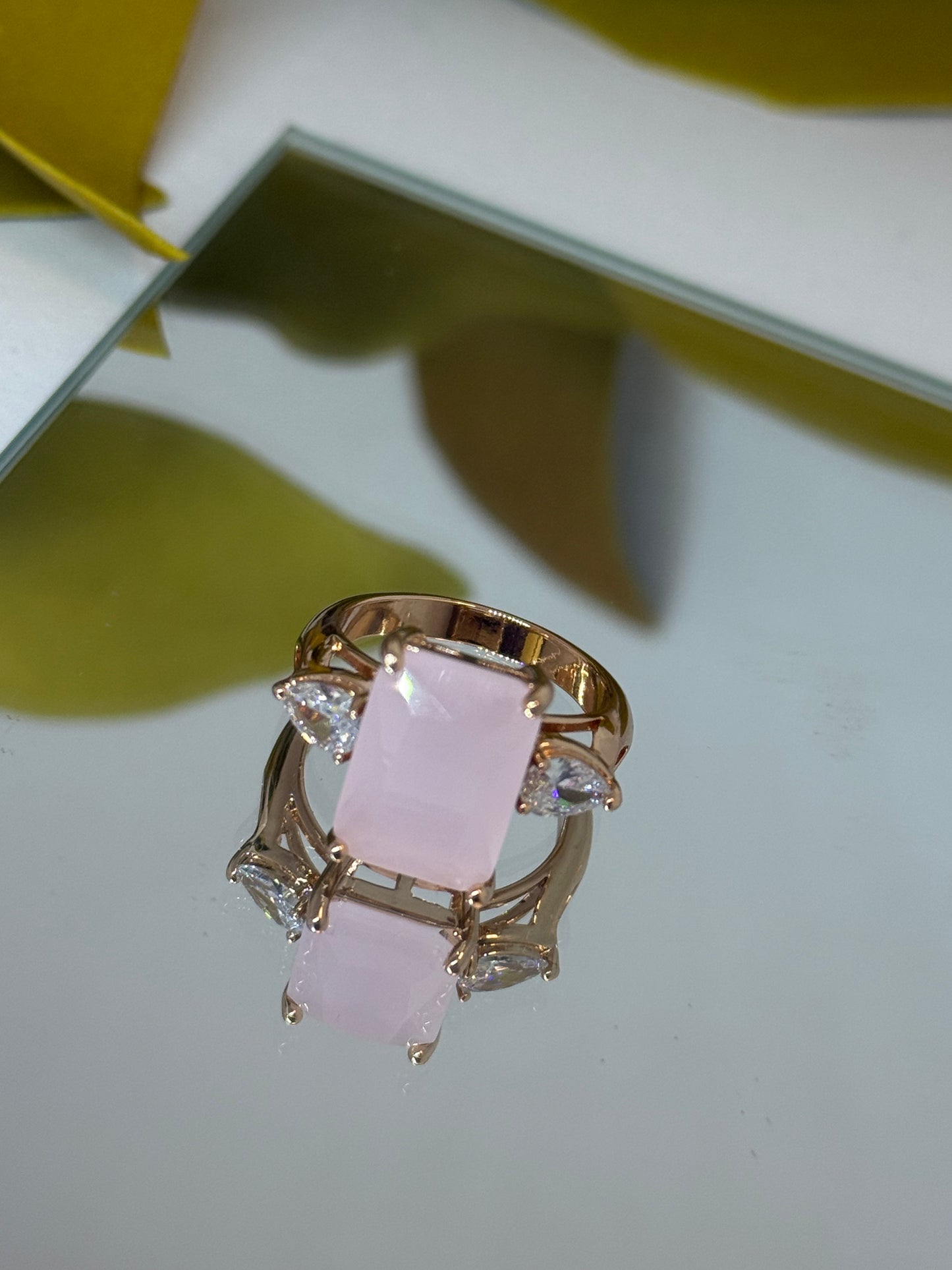 Everluxe Blush Swarovski Crystal Statement Ring