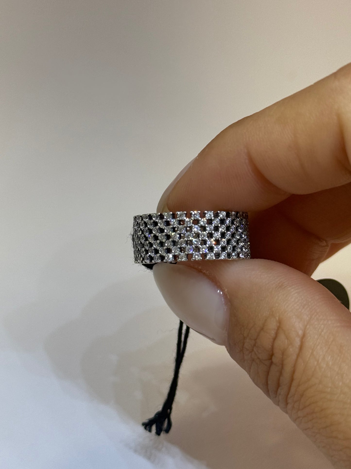 Pandora Wide Pavé Ring – Sterling Silver