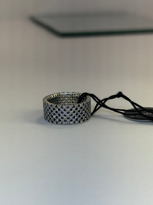 Pandora Wide Pavé Ring – Sterling Silver