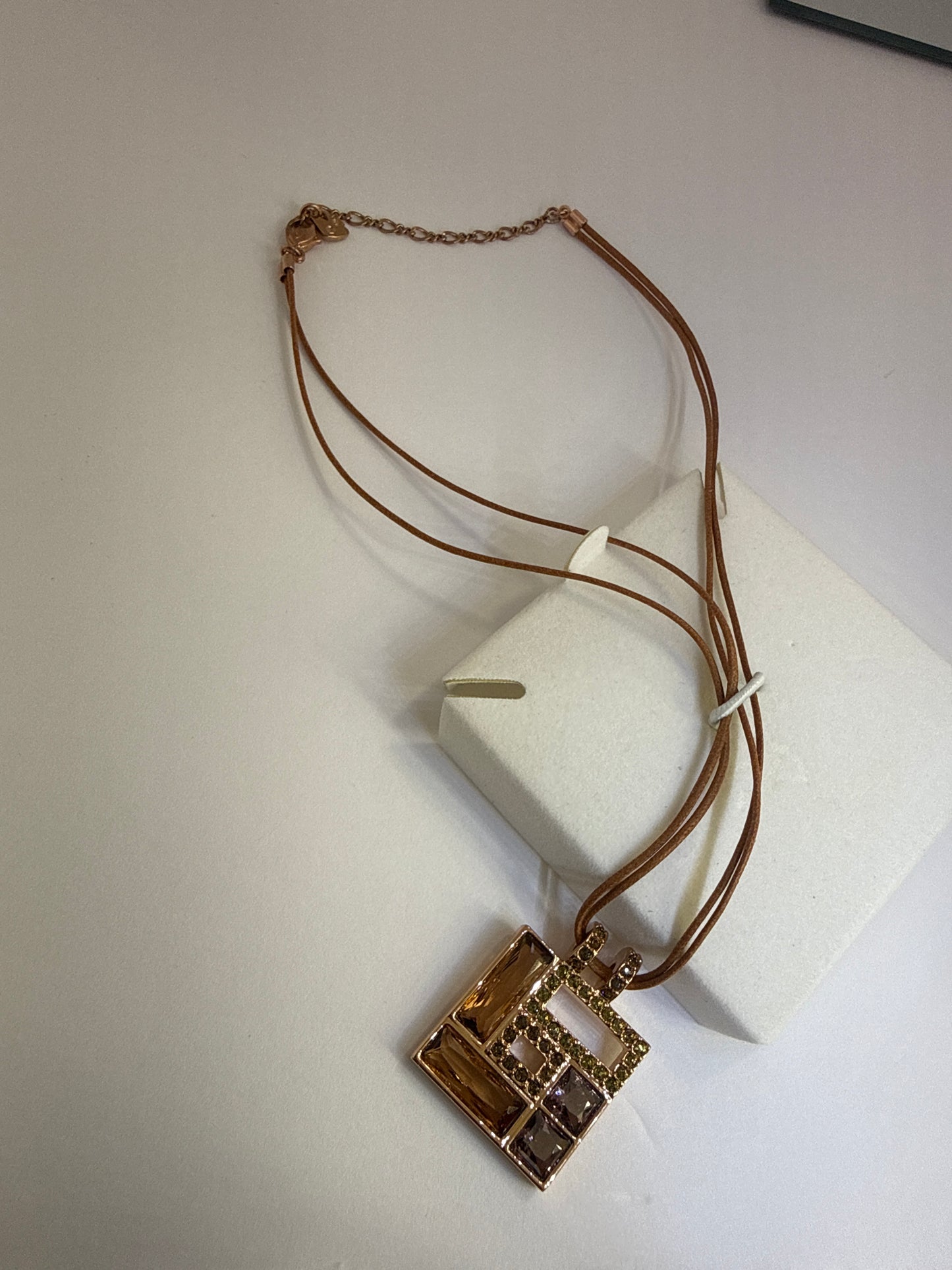 Geometric Swarovski® Crystal Pendant Necklace