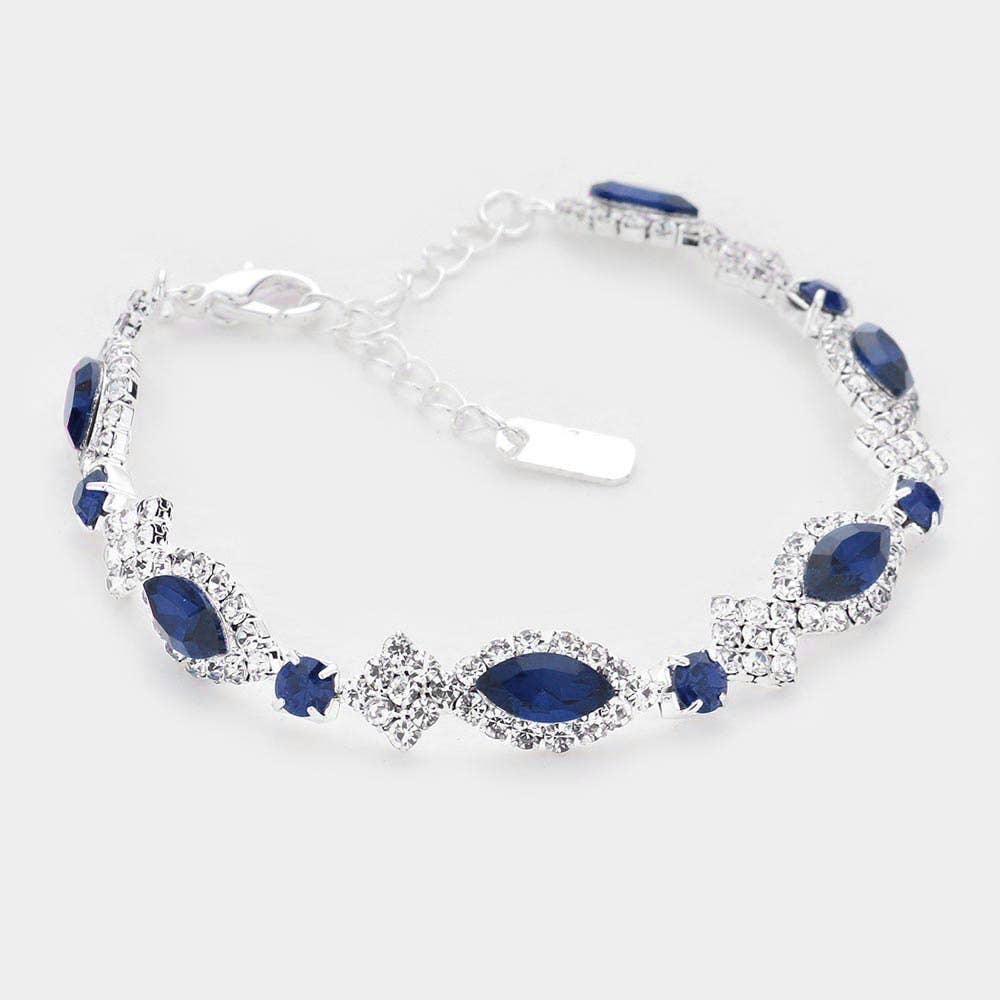 Marquise Stone Accented Evening Bracelet