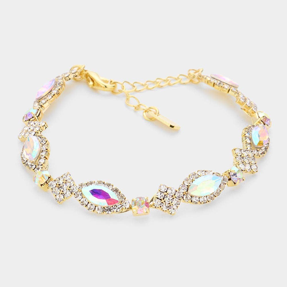 Marquise Stone Accented Evening Bracelet