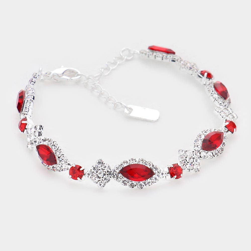 Marquise Stone Accented Evening Bracelet