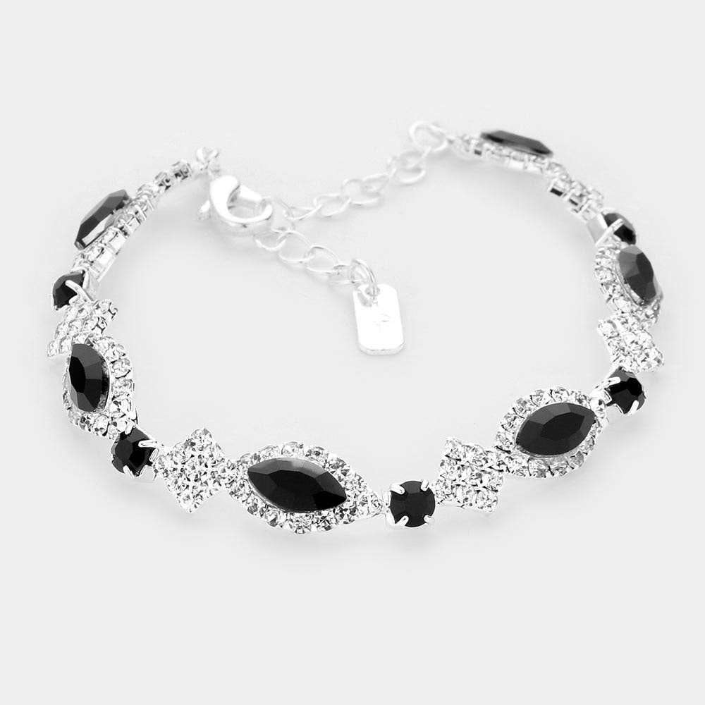 Marquise Stone Accented Evening Bracelet
