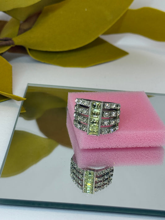 Everluxe Multi-Row Swarovski Crystal Ring