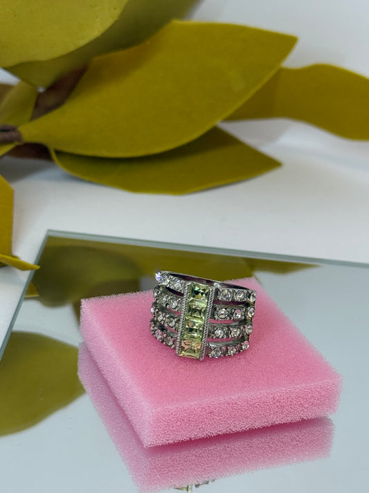 Everluxe Multi-Row Swarovski Crystal Ring