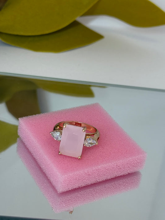 Everluxe Blush Swarovski Crystal Statement Ring