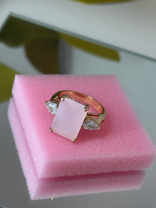 Everluxe Blush Swarovski Crystal Statement Ring