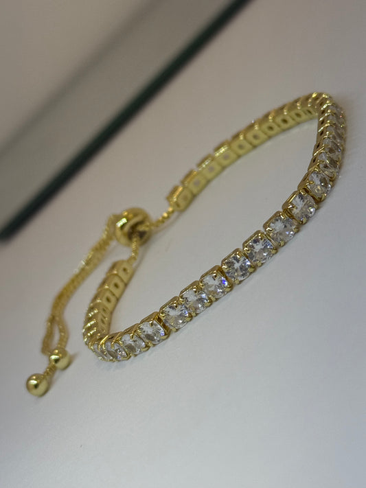 Round-Cut Swarovski® Crystal Tennis Bracelet