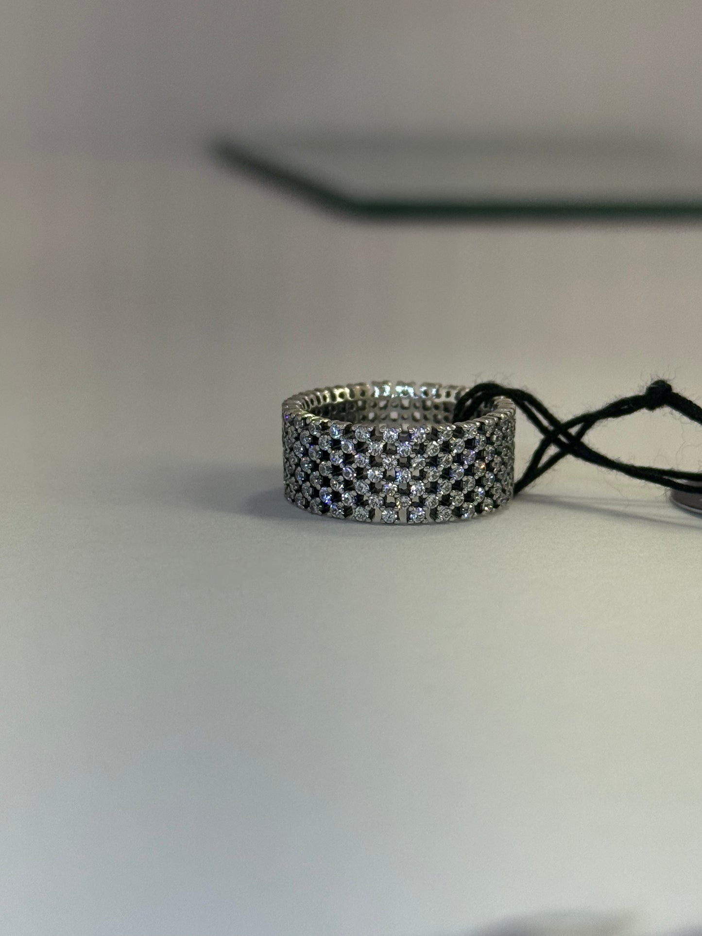 Pandora Wide Pavé Ring – Sterling Silver