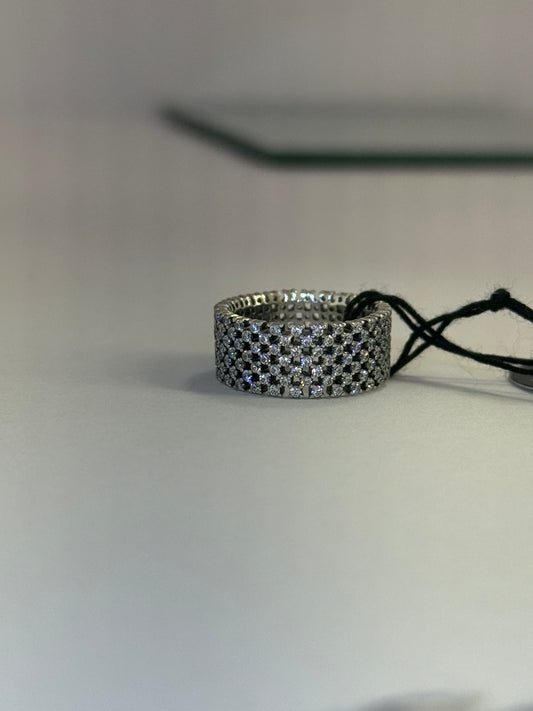 Pandora Wide Pavé Ring – Sterling Silver