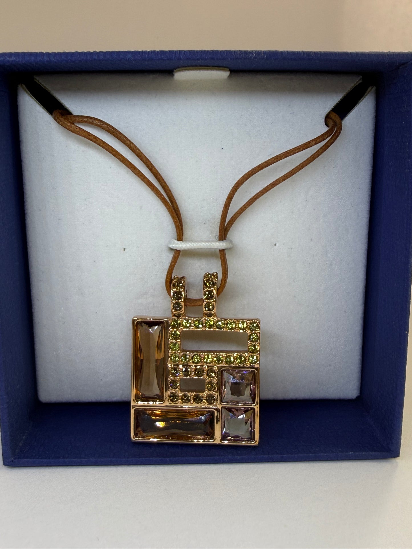 Geometric Swarovski® Crystal Pendant Necklace