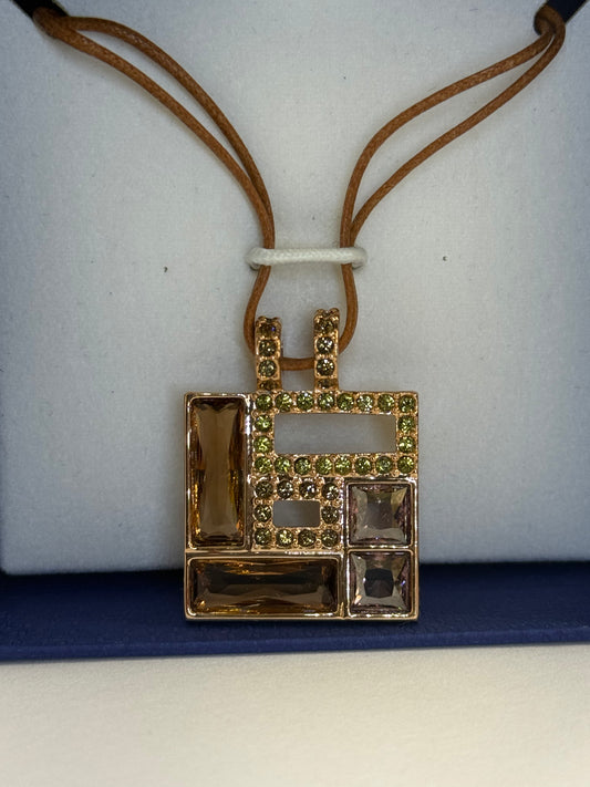 Geometric Swarovski® Crystal Pendant Necklace
