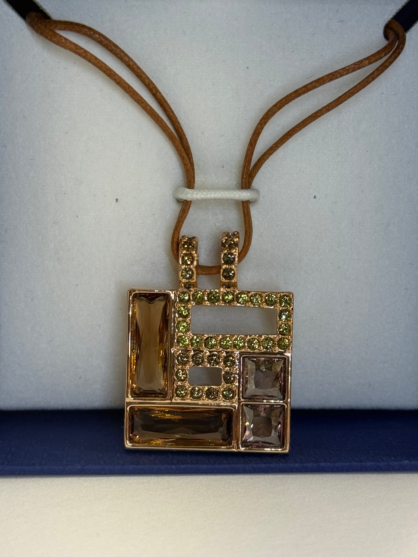 Geometric Swarovski® Crystal Pendant Necklace