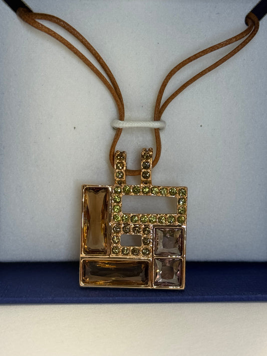 Geometric Swarovski® Crystal Pendant Necklace