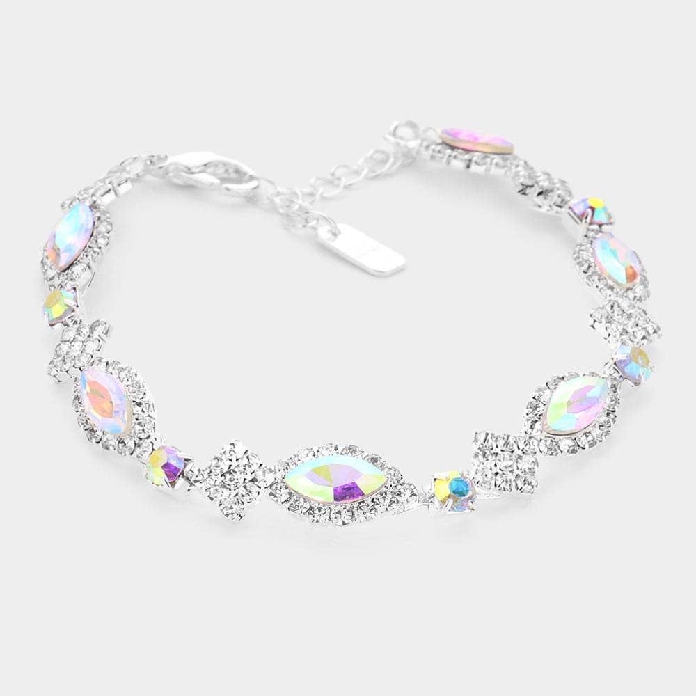 Marquise Stone Accented Evening Bracelet